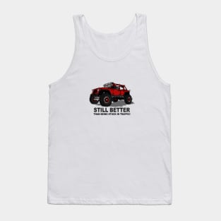 A Jeep Slogans Still Better thank being stuck in traffic! - Red Essential Tank Top
